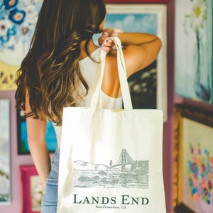 Vintage Lands End Tote - Etsy