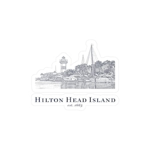 Hilton Head Sticker | Hilton Head Island Laptop Decal | Lowcountry Sticker | South Carolina Souvenir Sticker | SC Waterproof Sticker
