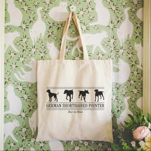 German Shorthaired Pointer Tote Bag | Best in Show Graphic Canvas Bag | Gift for GSP Owner | Dog Parent Bag | GSP Gift