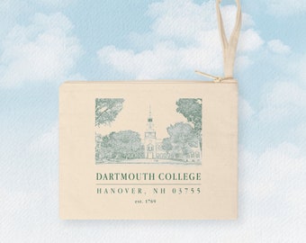 Dartmouth Campus Canvas Zipper Pouch