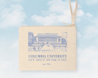 Columbia Campus Canvas Zipper Pouch