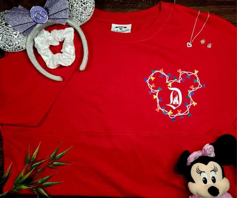 Disneyland Christmas Lights Long Sleeve Spirit Jersey, Christmas at Disneyland, Mickey and