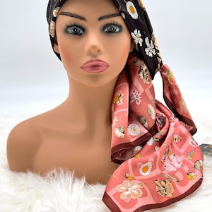100% Pure Mulberry Silk Large Head Scarf