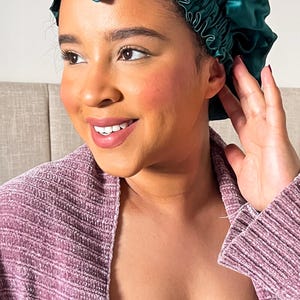 100% Mulberry Silk Adjustable Double Layered Caps Bonnets
