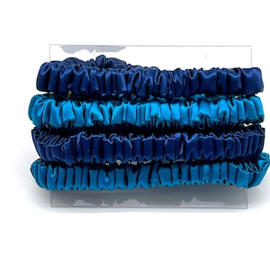 100% Pure Silk Skinny Scrunchies