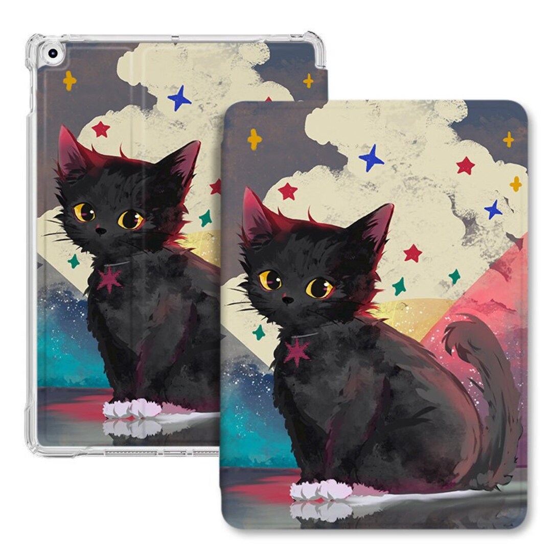 Star Black Cat Oil on Canvas iPad Case 2022 iPad Pro 12.9 Case Etsy