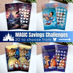 Laminated Savings Challenge  | Mickey Magic | A6 Budget Binder Cash Envelope Insert | Laminated Savings Tracker | Cash Stuffing