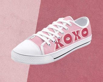 Unisex Low Top Canvas Shoes Valentines Day Love Day Shoes Feel loved when you wear these. Celebrate with love on the tongue.