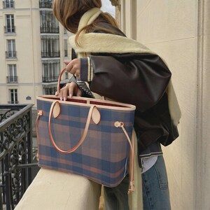 Faithful Fall Tote Bag | Handbag for Women | Faith Inspired Fall Bag | Plaid Carryall | Christian Gift for Her Everyday Tote