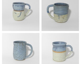 Handmade Blue Stoneware Mug