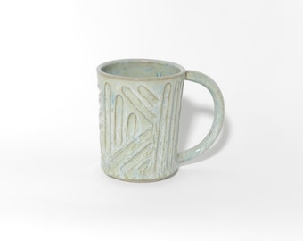 Carved Green Mug