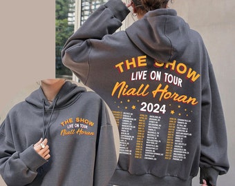 Sudadera con capucha de Niall Horan, sudadera, camisa lateral de Niall Horan 2, camisa con lista de canciones del álbum The Show, gira musical de Niall Horan HH0228