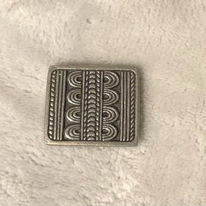 Danforth Pewter Vintage Button, Square African Rope Design