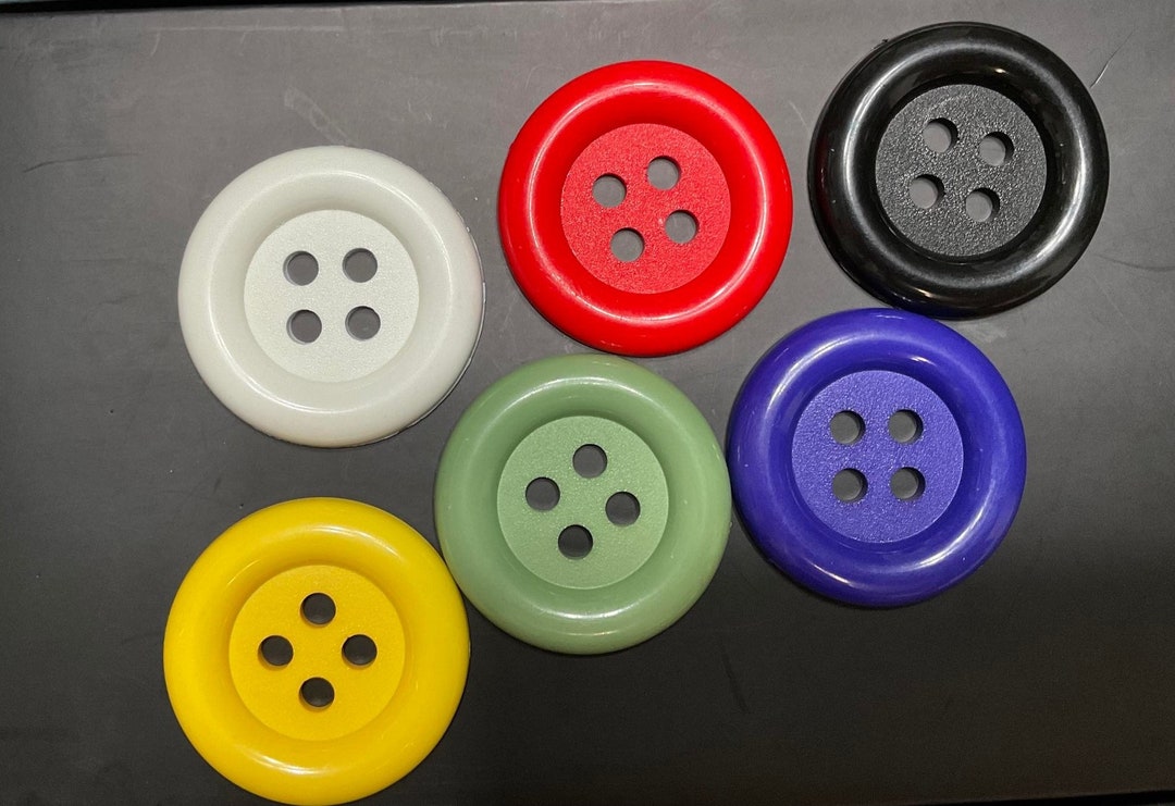 Very Large Plastic Buttons. Different Colors. 4 Hole 6 Colors Etsy