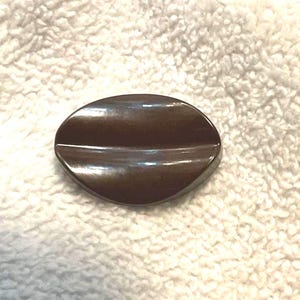 Large Brown Oval Vintage Bakelite Button. Art Deco Design.