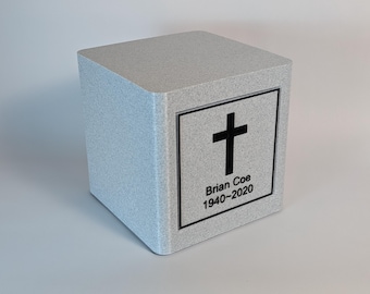 Personalized Cross Urn: 3D Printed & Made in the USA