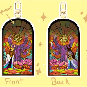 Luz and Belos Stained glass Keychain - Read Description