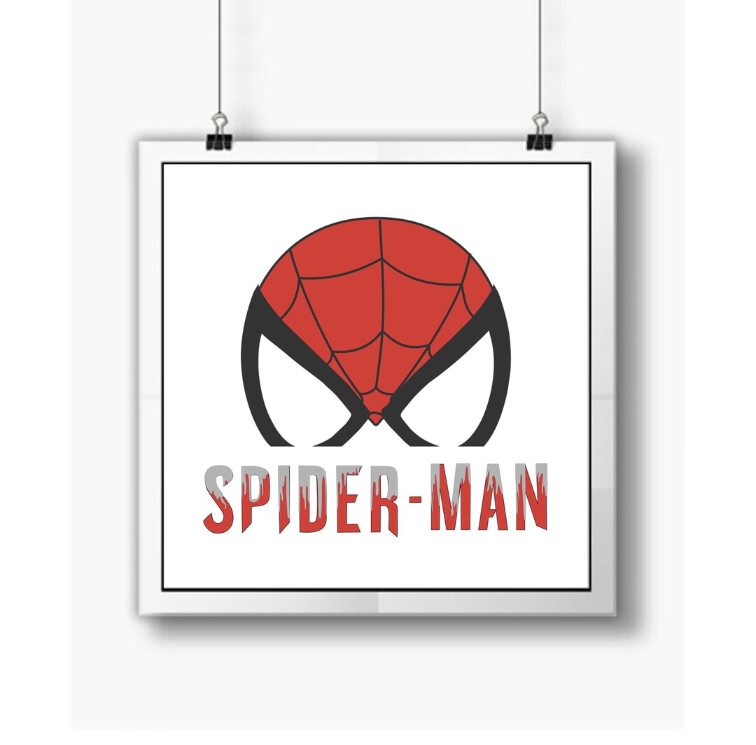 EDITABLE Spider Man Wall Art Spiderman Portrait Spider Man Etsy