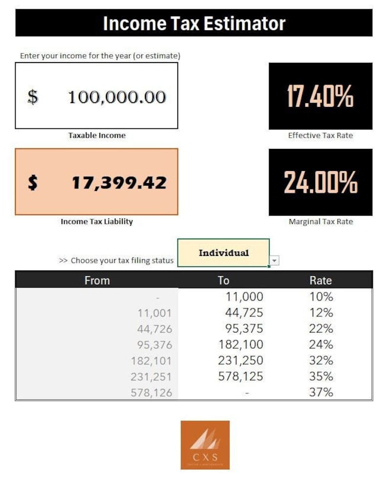 Tax Estimator Easy to Use Interactive Federal Tax Calculator