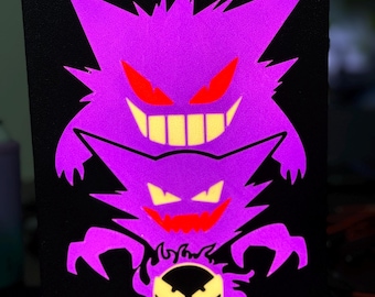 Purple Ghost Light box night light