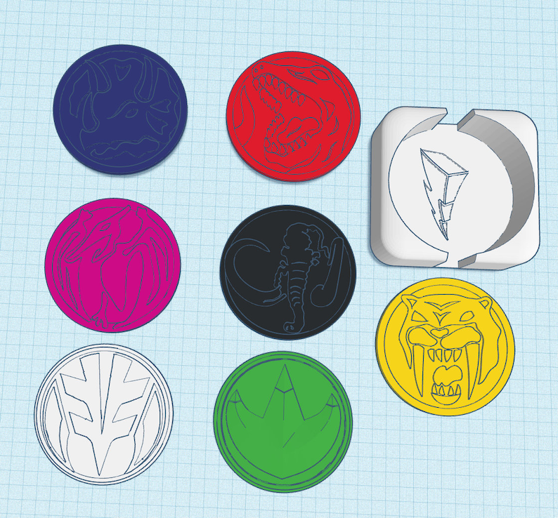 Lightning Ranger Token Power Rangers Power Coin Drink Coaster - Etsy