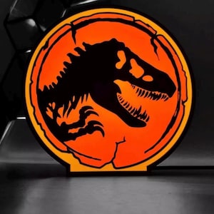Amber Dino led light box | Night Light