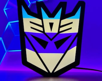 Evil robot led light box | Night Light