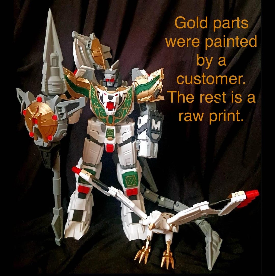 Guardian Angel Megazord 3D Print - Etsy