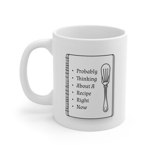 Denken aan een receptenmok. Foodie koffiemok. Chef-kok mok. Foodie mok. Chef-kok koffiemok. Chef-kok cadeau. Foodie cadeau. Liefde om cadeau-idee te koken.