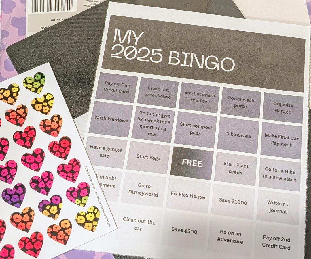 2025 Bingo Card - Etsy