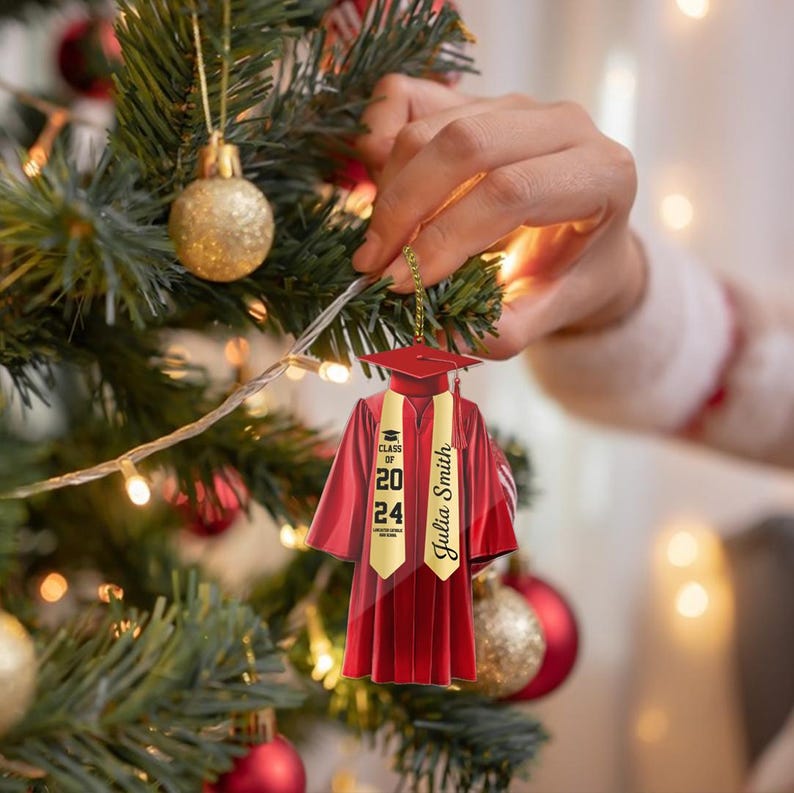 Custom Personalized Graduation Ornament 2024, Graduate Gift, College