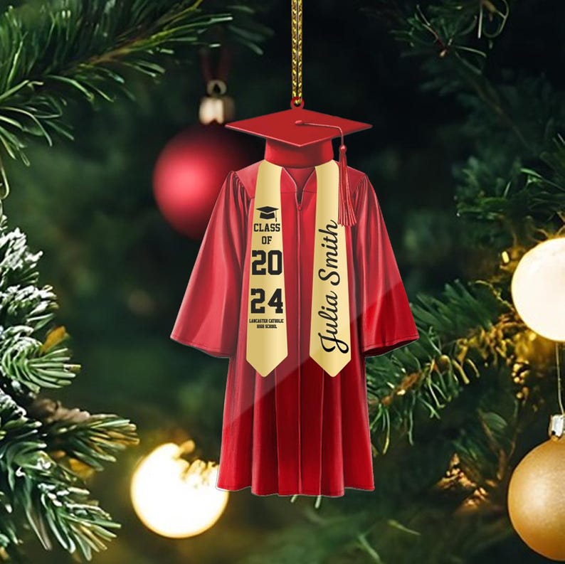 Custom Personalized Graduation Ornament 2024, Graduate Gift, College
