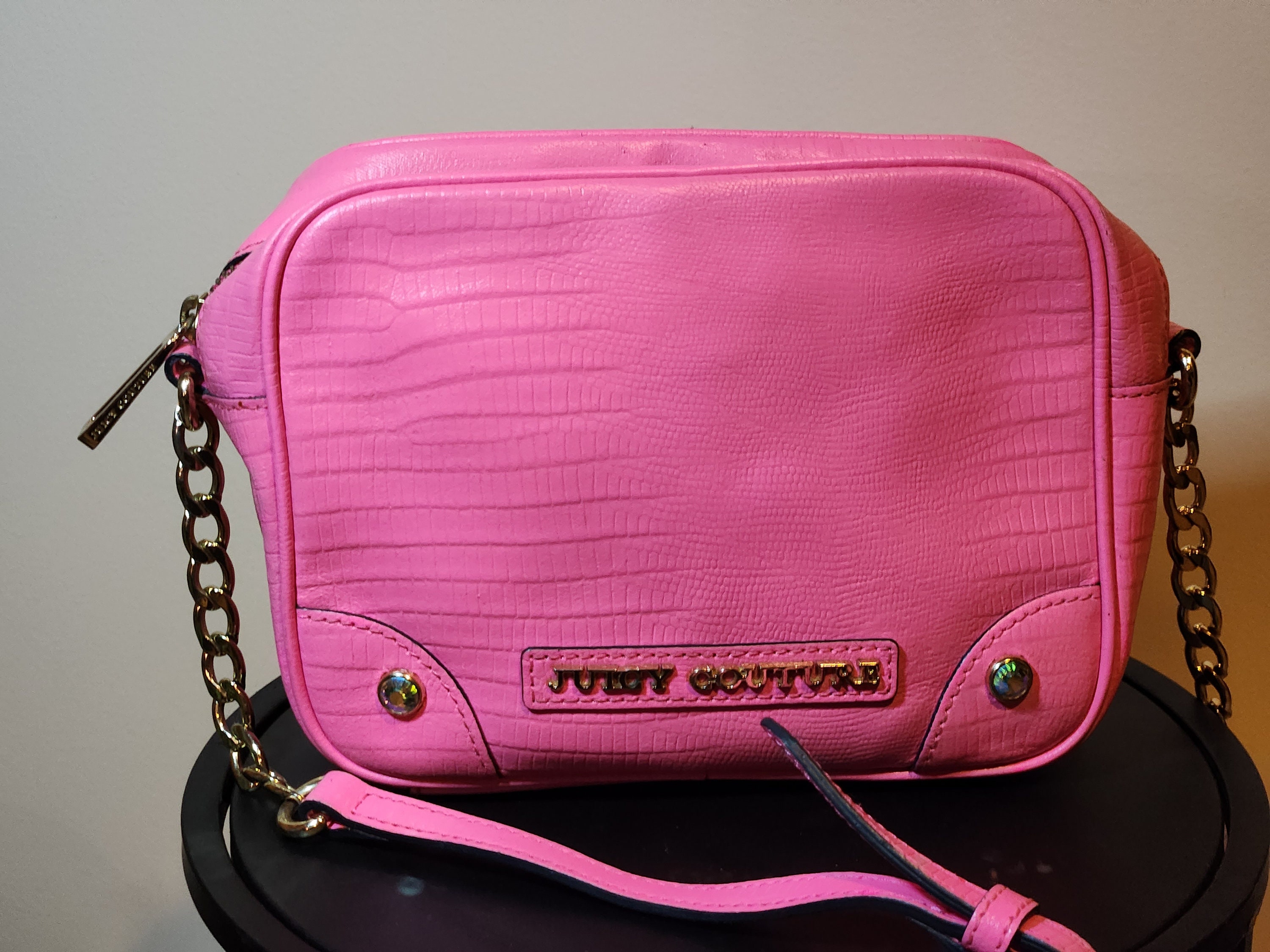 Vintage Juicy Couture Barbie Pink Leather Shoulder Bag 