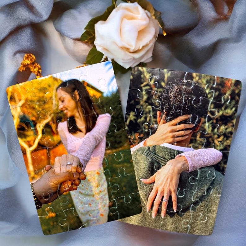 Custom Photo Puzzle, Personalized Picture Puzzle, Create Your Own Puzzle, 12 or 28 Piece, Wedding Favor, Party Favor, Kids & Business Gift 28 Pieces (5x7.5)