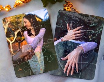 Custom Photo Puzzle, Personalized Picture Puzzle, Create Your Own Puzzle, 12 or 28 Piece, Wedding Favor, Party Favor, Kids & Business Gift