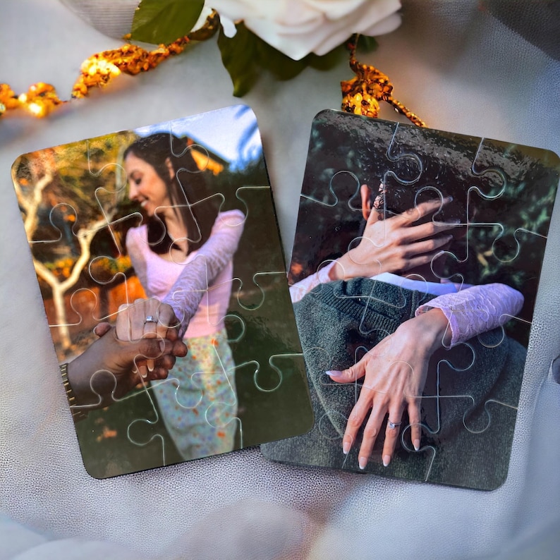 Custom Photo Puzzle, Personalized Picture Puzzle, Create Your Own Puzzle, 12 or 28 Piece, Wedding Favor, Party Favor, Kids & Business Gift 12 Pieces (5x7)