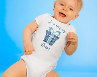 Personalized Baby Boy Coming Home Outfit - Baby Boy Reveal - Baby Boy Gift - Newborn Boy Coming Home Outfit - Gift From Heaven Christian