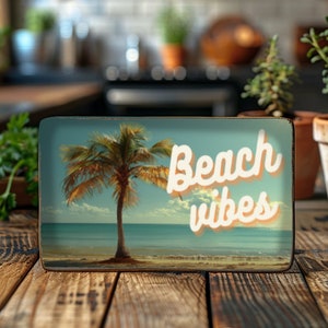 Beach Vibes License Plate Sublimation Design (Digital Download)