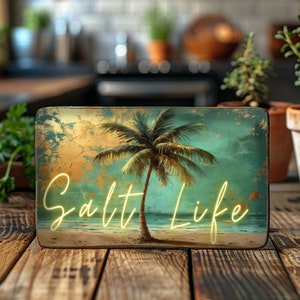 Salt Life Beach Paradise License Plate Design: Sublimation PNG (Digital Download)