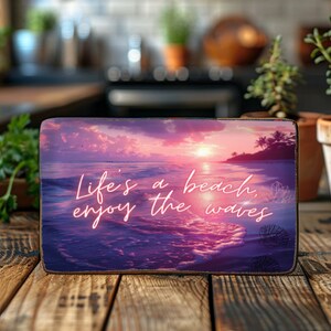 Life&#39;s A Beach License Plate Sublimation Design (Digital Download)