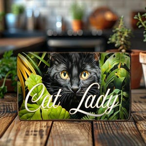 Design de sublimação de placa de carro da Cat Lady: download digital em PNG