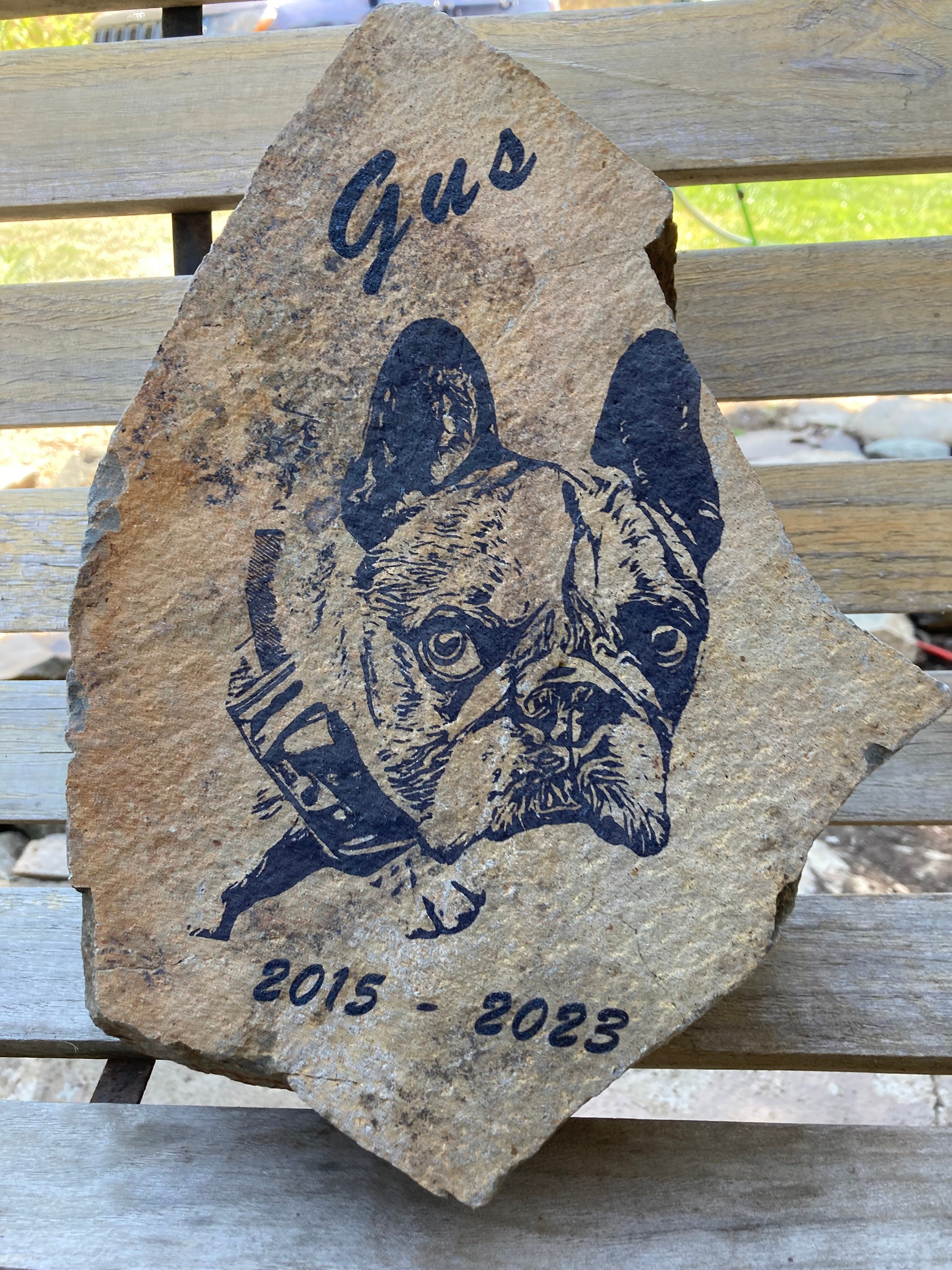 PERSONALIZED RIVER ROCK or Stone Large Size. Real Stone Custom Lasered ...