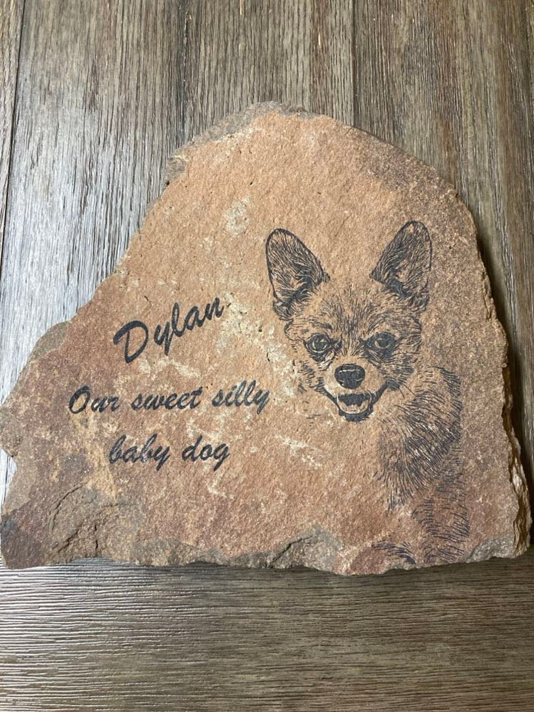 PERSONALIZED RIVER ROCK or Stone Large Size. Real Stone Custom Lasered ...