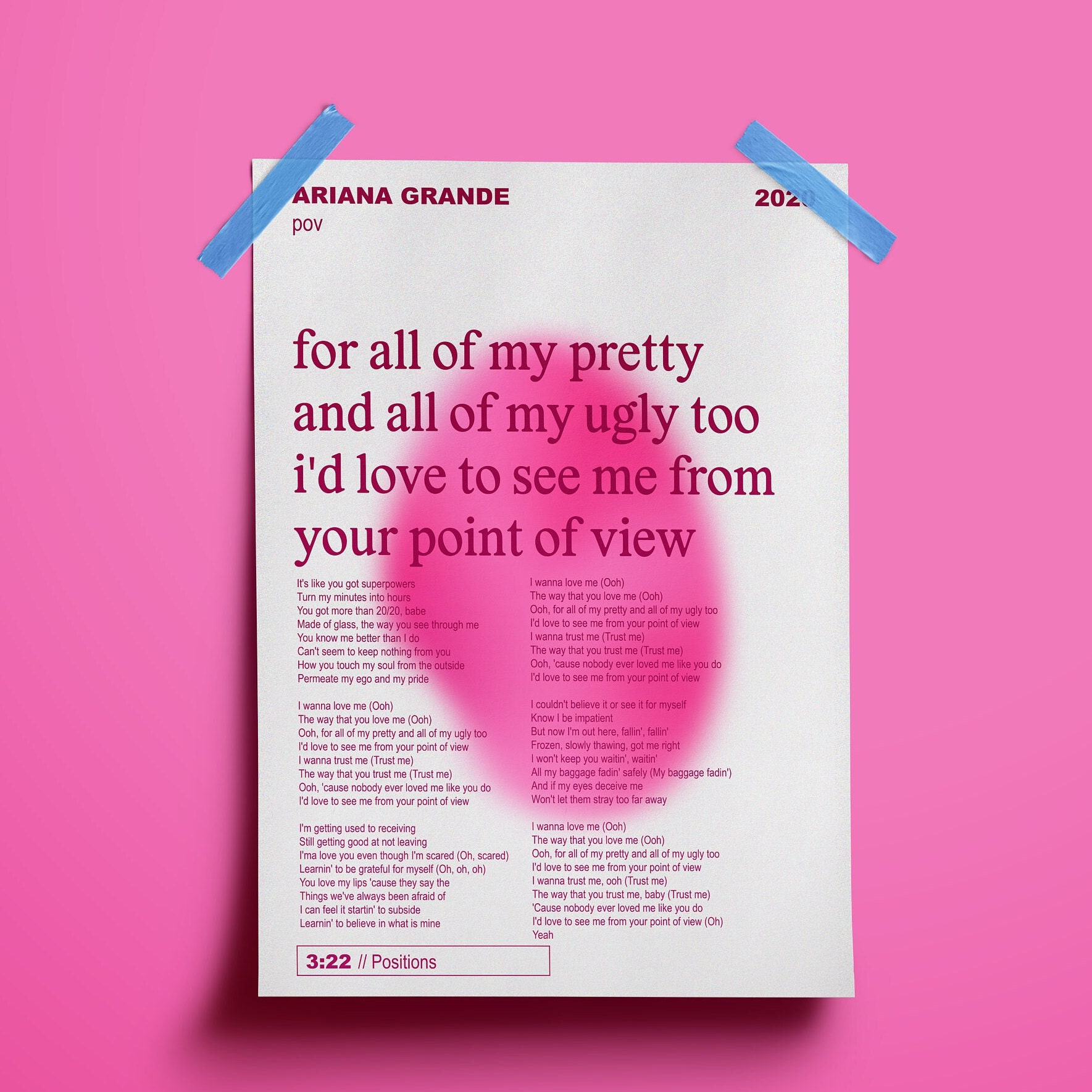 Ariana Grande Poster Positions Poster Ariana Grande Positions Poster ...