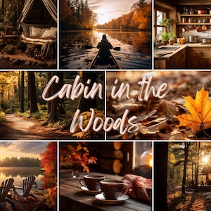 Stock Photos Cabin in the Forest, 30 images PNG JPG