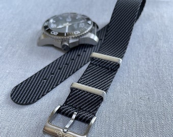 Elite Single Pass - Correa de reloj Stealth negra y gris