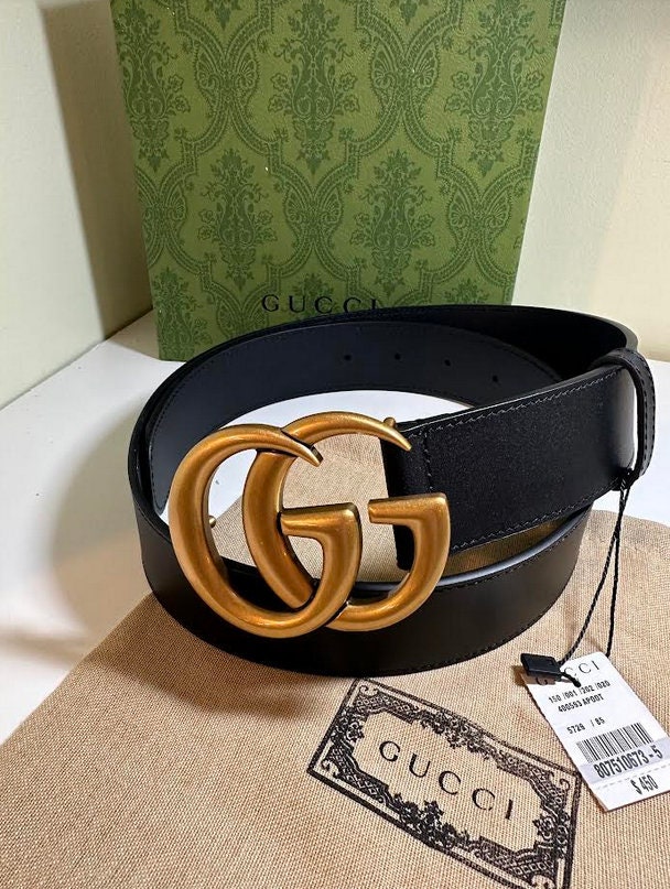 Gucci, Blondie 4cm Monogrammed Full-Grain Leather Belt