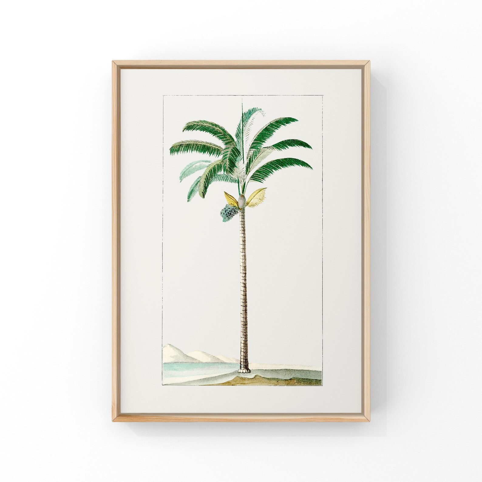 Botanical Palm Tree Prints | Elegant Duo Set | Instant Downloadable Art