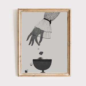 Parisian Fashion Print | Rings & Hand Illustration | Dressing Room Decor | Digital Download