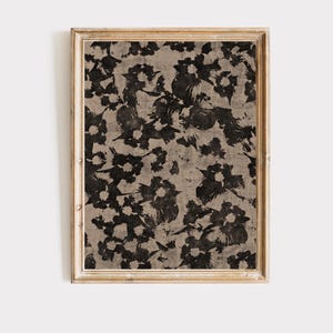 Neutral Floral Pattern Downloadable Print | Botanical Abstract Wall Art | Gallery Wall Fine Art Digital Printable